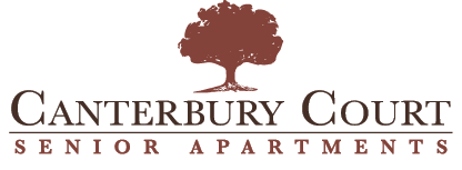 A logo for senior apartments in Canterbury Court. AI generated content